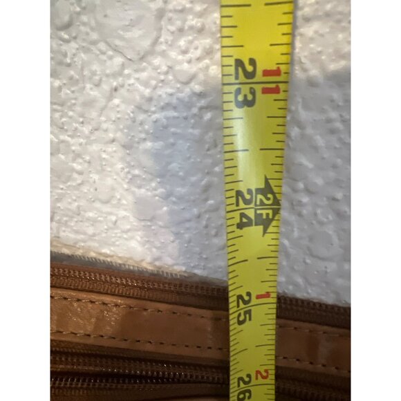 Great American Leather Works Tan Leather Shoulder Bag Crossbody Purse Adjustable - Picture 12 of 14